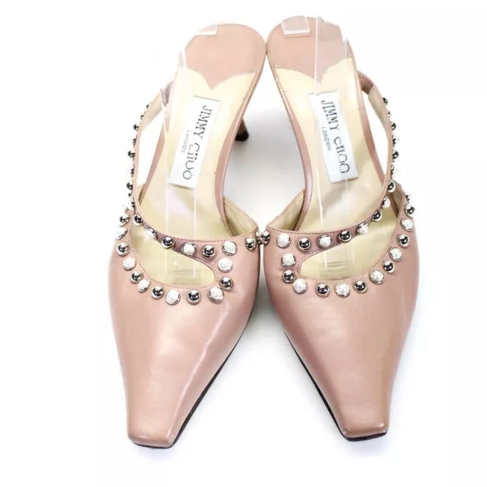 Jimmy Choo Pointed Pearl Studded Pumps!